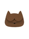 Sarah Chofakian Cat Cardholder In Brown