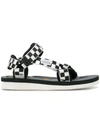 Suicoke Depa White/black Neoprene Sandals In Nero