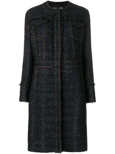 Tory Burch Aria Tweed Coat - Black