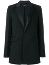 Joseph Jan Single-breasted Contrast-trim Wool Blazer In Black