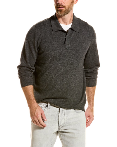 J.mclaughlin Lewiston Cashmere Polo Shirt In Grey