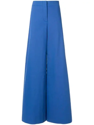Emilio Pucci High-waisted Palazzo Trousers In Blue