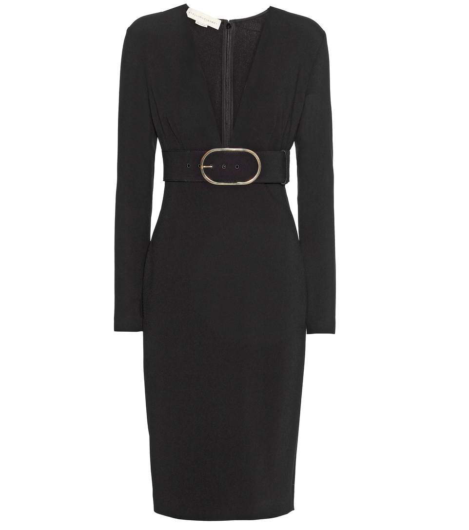 Stella Mccartney Plunge-neck Stretch-crepe Dress In Llack | ModeSens
