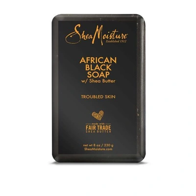 Shea Moisture K0001653 Troubled Skin Bar Soap For Unisex, African Black - 8 oz - Pack Of 12