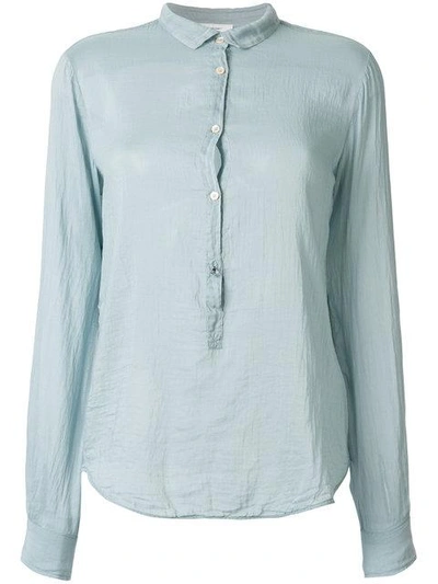 Forte Forte Half Placket Shirt In Blue