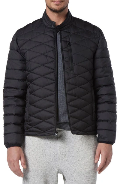 Andrew Marc Hackett Diamond Quilted Jacket In Black