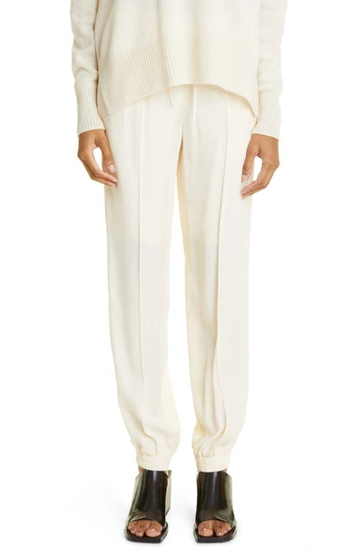 Jil Sander Drawstring Tapered Trousers In Neutrals