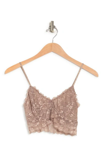 Wishlist Lace Spaghetti Strap Bralette In Cocoa