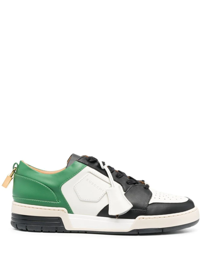 Buscemi Colour-blocked Low-top Sneakers In White