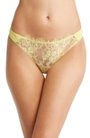 Skarlett Blue Entice Thong In Canary/ Nyl