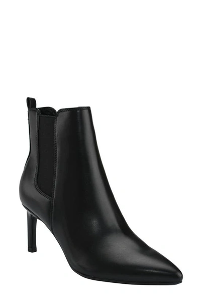 Calvin Klein Samara Open Toe Bootie In Black