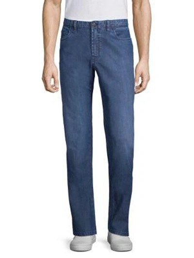 Brioni Essential Boot Cut Fit Jeans In Navy