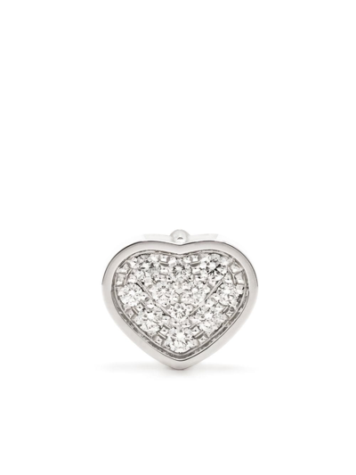 Chopard My Happy Hearts 18-karat White Gold Diamond Single Earring In Silver