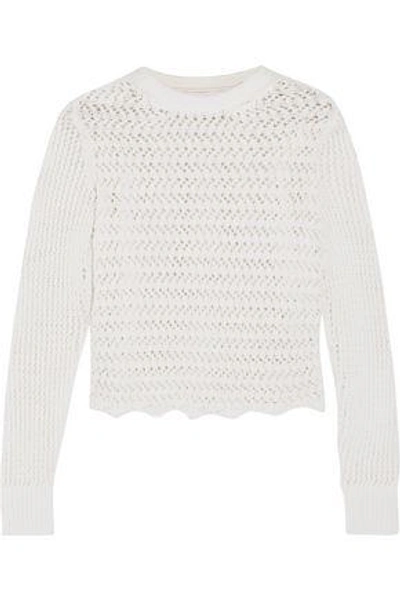 3.1 Phillip Lim / フィリップ リム Woman Open-knit Cotton-blend Top White