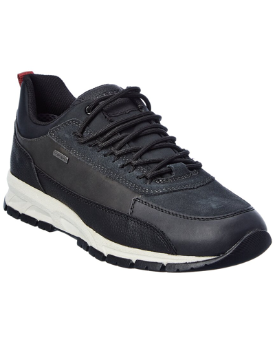 Geox Delray Leather & Suede Sneaker In Black