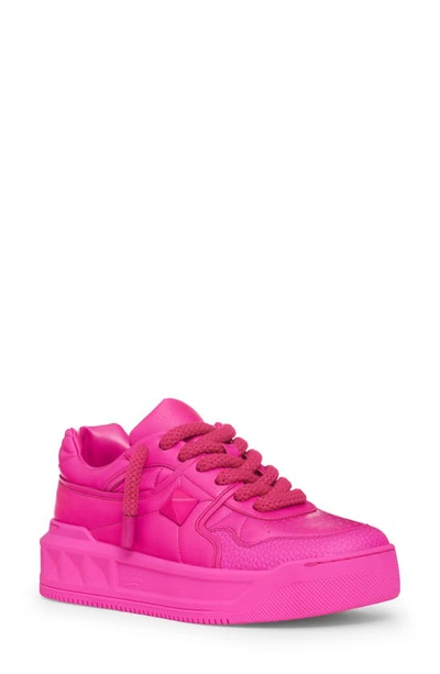 Valentino Garavani Men's One Stud Xl Low-top Napa Leather Sneakers In Pink Pp