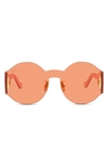 Loewe Round Nylon Shield Sunglasses In Shiny Orange / Roviex