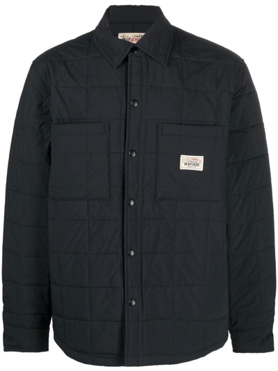 Stussy Quilted Fatigue Overshirt In Black