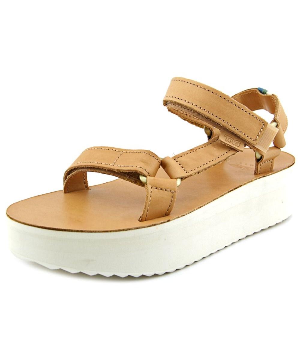 teva leather flatform sandals