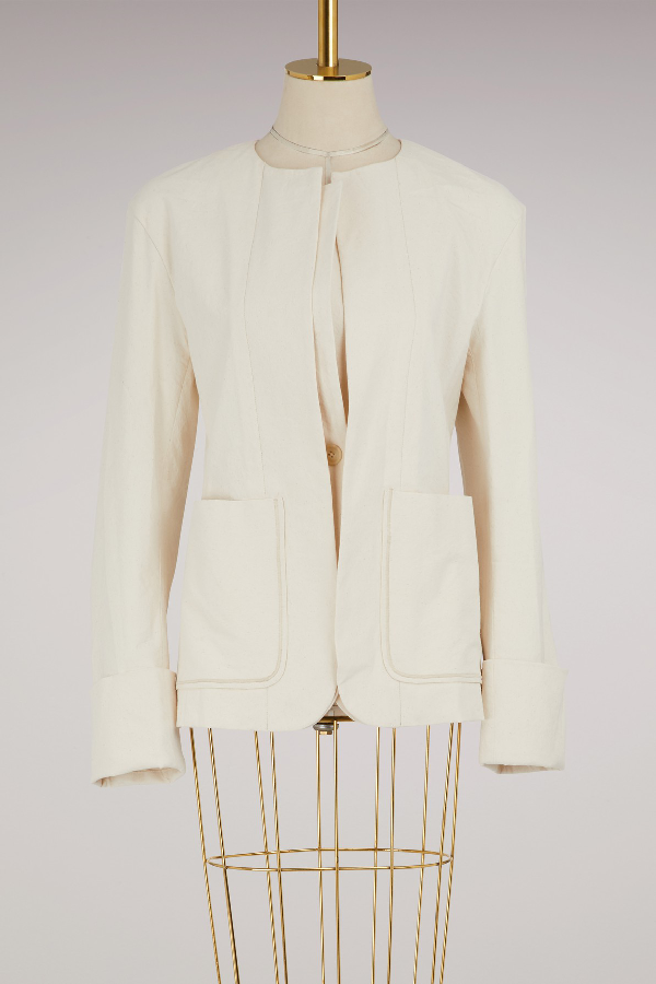 Isabel Marant Leona Cotton Jacket In Off-white | ModeSens