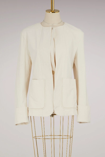 Isabel Marant Leona Cotton Jacket In Off-white