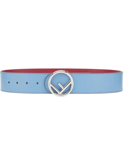 Fendi Logo Buckle Belt In Blue