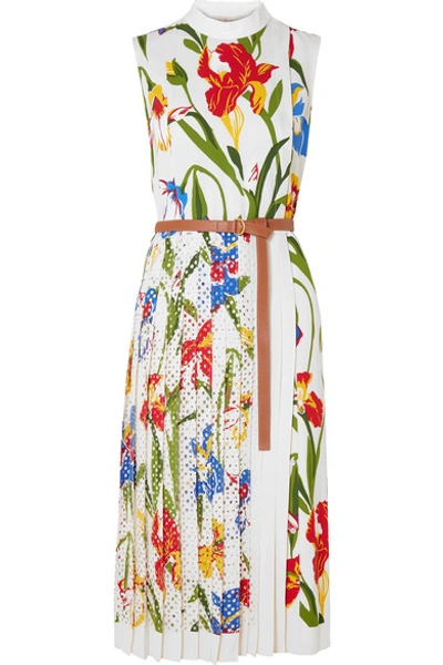 Tory Burch Carine Floral-print Sleeveless Dress In Us10 | ModeSens