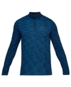Under Armour Men's Threadborne Seamless Space-dyed 1/4 Zip Top In Moroccan Blue / Academy