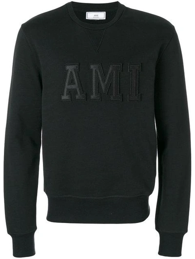 Ami Alexandre Mattiussi Sweatshirt Patched Ami Letters In Black