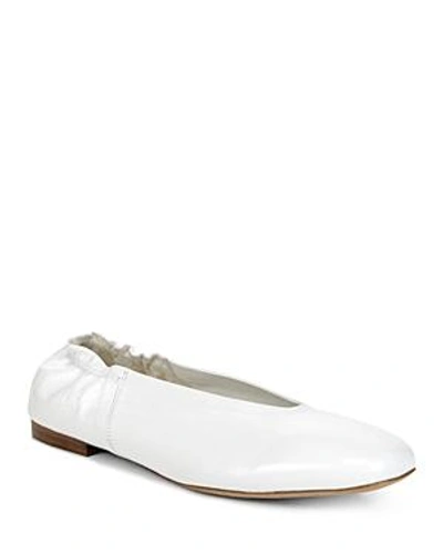 Vince Women's Lorelle Leather Ballet Flats In White