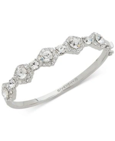 Givenchy Crystal Bangle Bracelet In Silver
