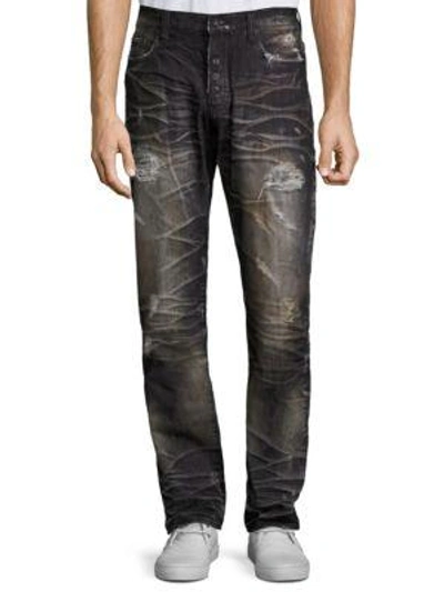 Prps Barracuda Straight Fit Jeans In Black