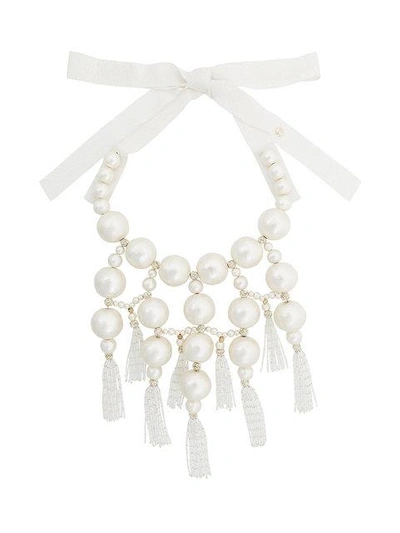 Moy Paris Bib Necklace In White