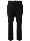 Dsquared2 Cropped Tailored Trousers In Black