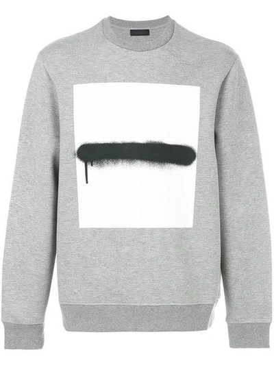 Diesel Black Gold Gray Sweatshirt With Black Spray Effect In Grey