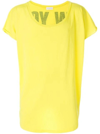 Faith Connexion Boat Neck T-shirt In Yellow