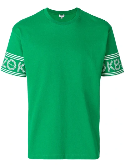 Kenzo Printed Sleeve T-shirt In 57.green