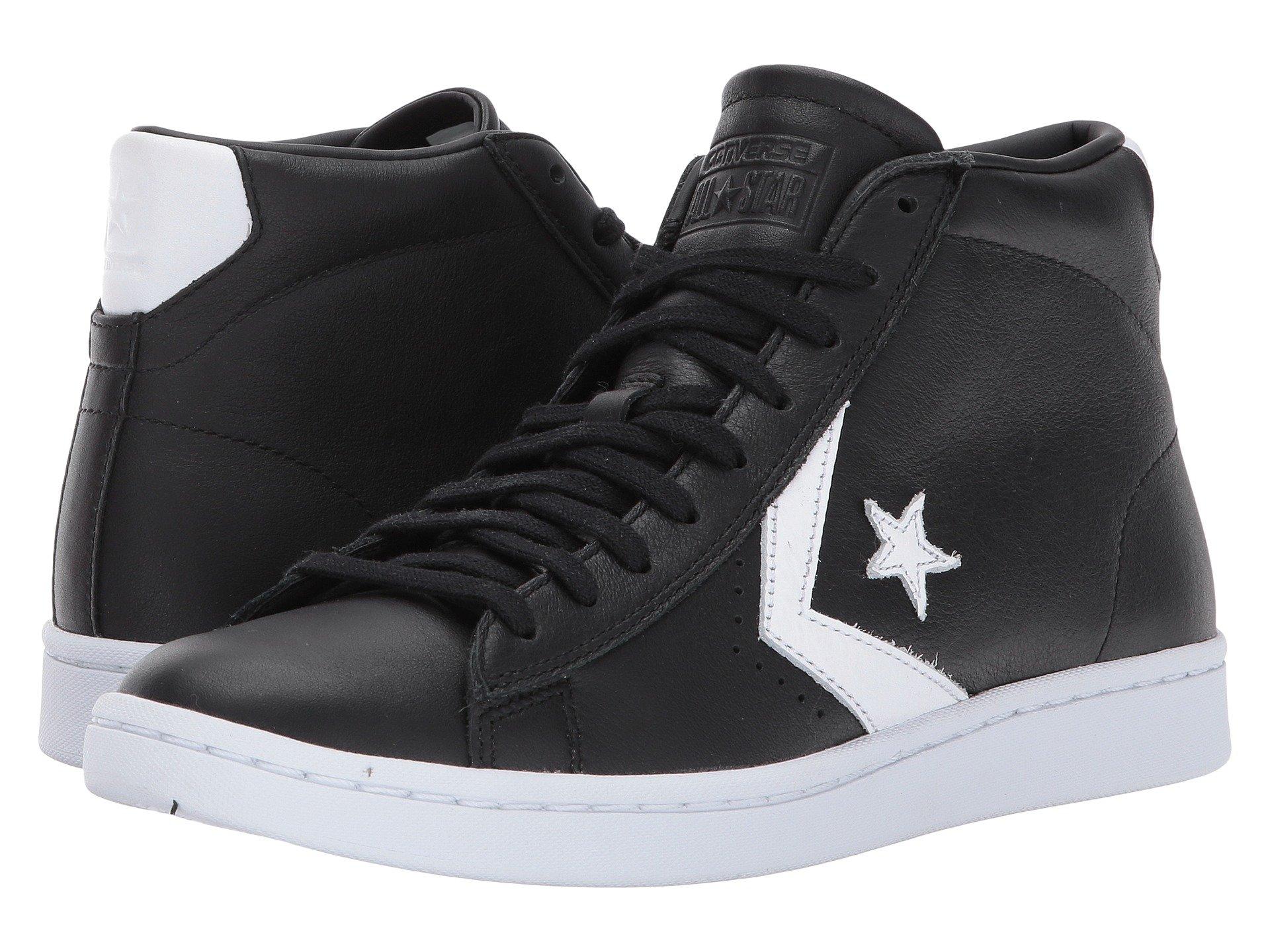 Converse Pro Leather Lp - Mid, Black/white/white | ModeSens