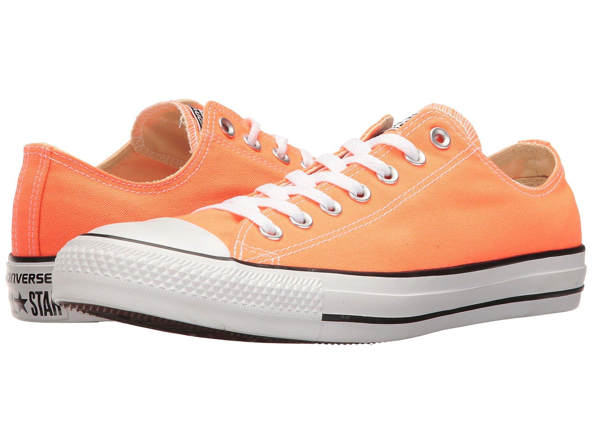 hyper orange woven converse