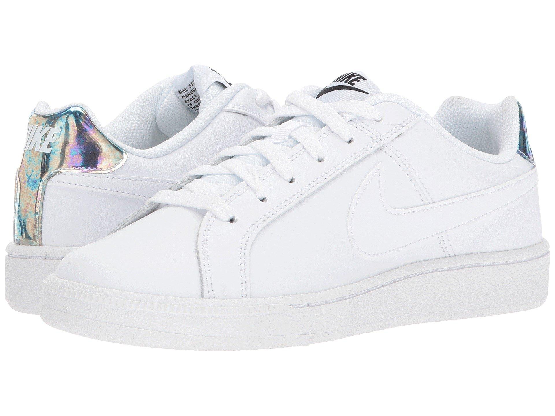 nike court royale white silver