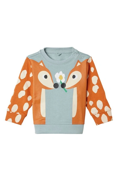 Stella Mccartney Kids' Deer Graphic Sweatshirt In Avio