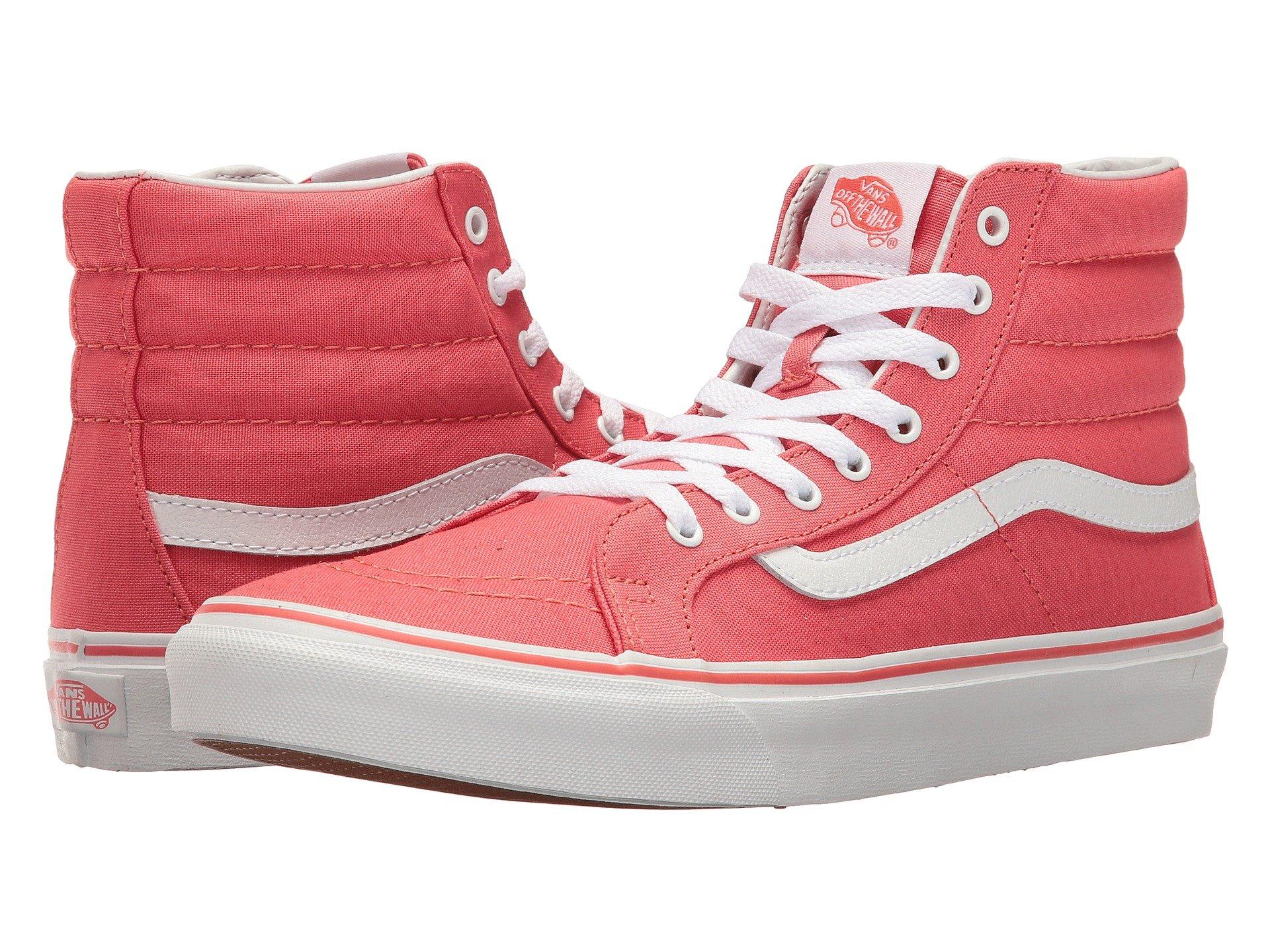 coral high top vans