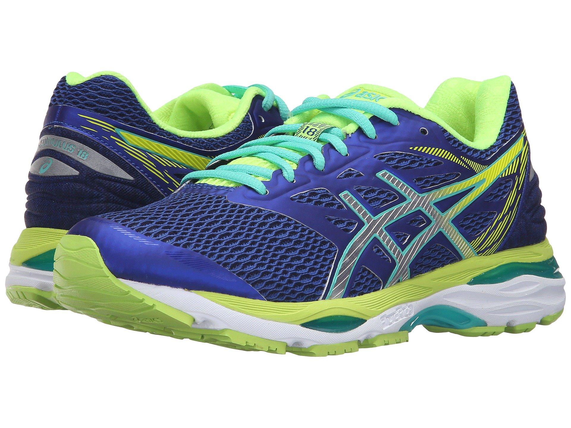 asics gel cumulus 18 green