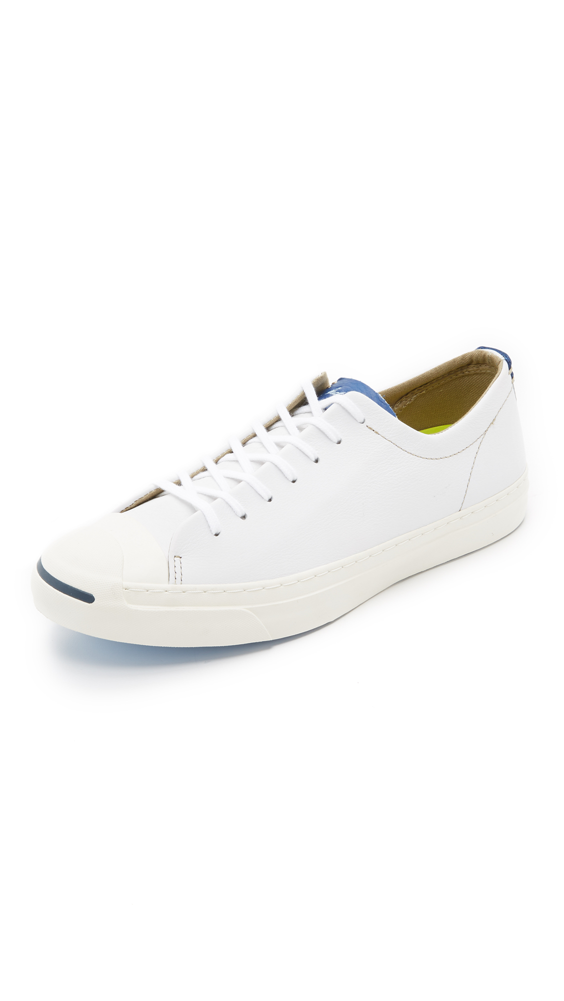 Converse Jack Purcell Jack Tumbled Leather Sneakers In White/egret/road ...