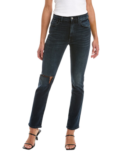 7 For All Mankind High Rise Easy Slim Straight Jeans In Blue