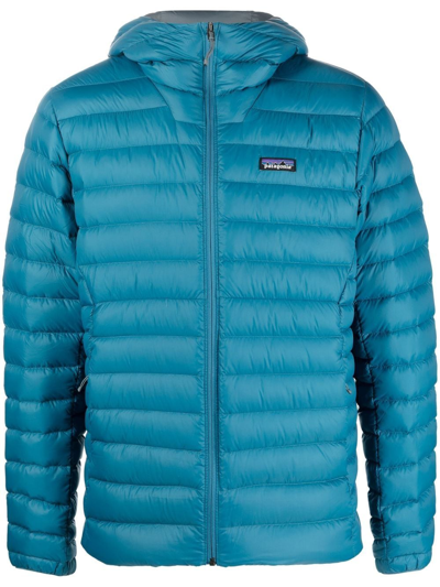 Patagonia Logo-patch Padded Jacket In Blue