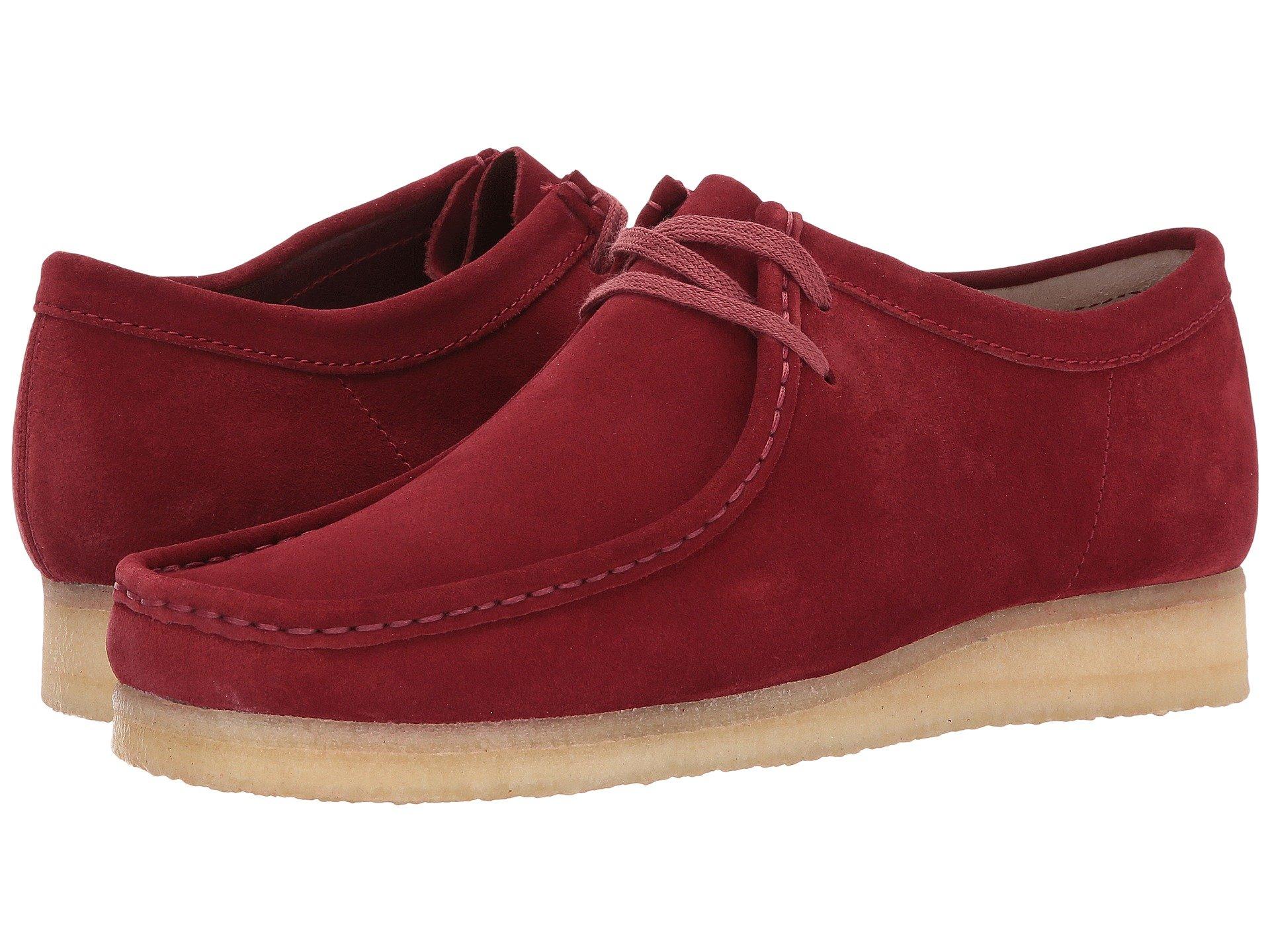 Clarks Wallabee In Red Suede | ModeSens