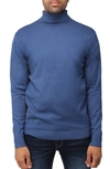 X-ray Turtleneck Pullover Sweater In Ink Blue