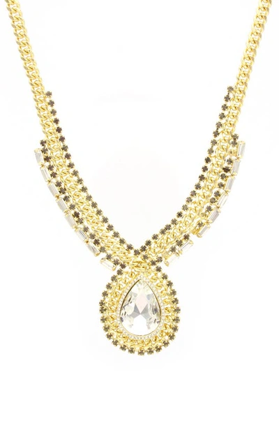 Olivia Welles Dana Teardrop Necklace In Gold / Neutral