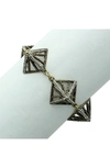 Olivia Welles Ava Pyramid Bracelet In Gold / Clear